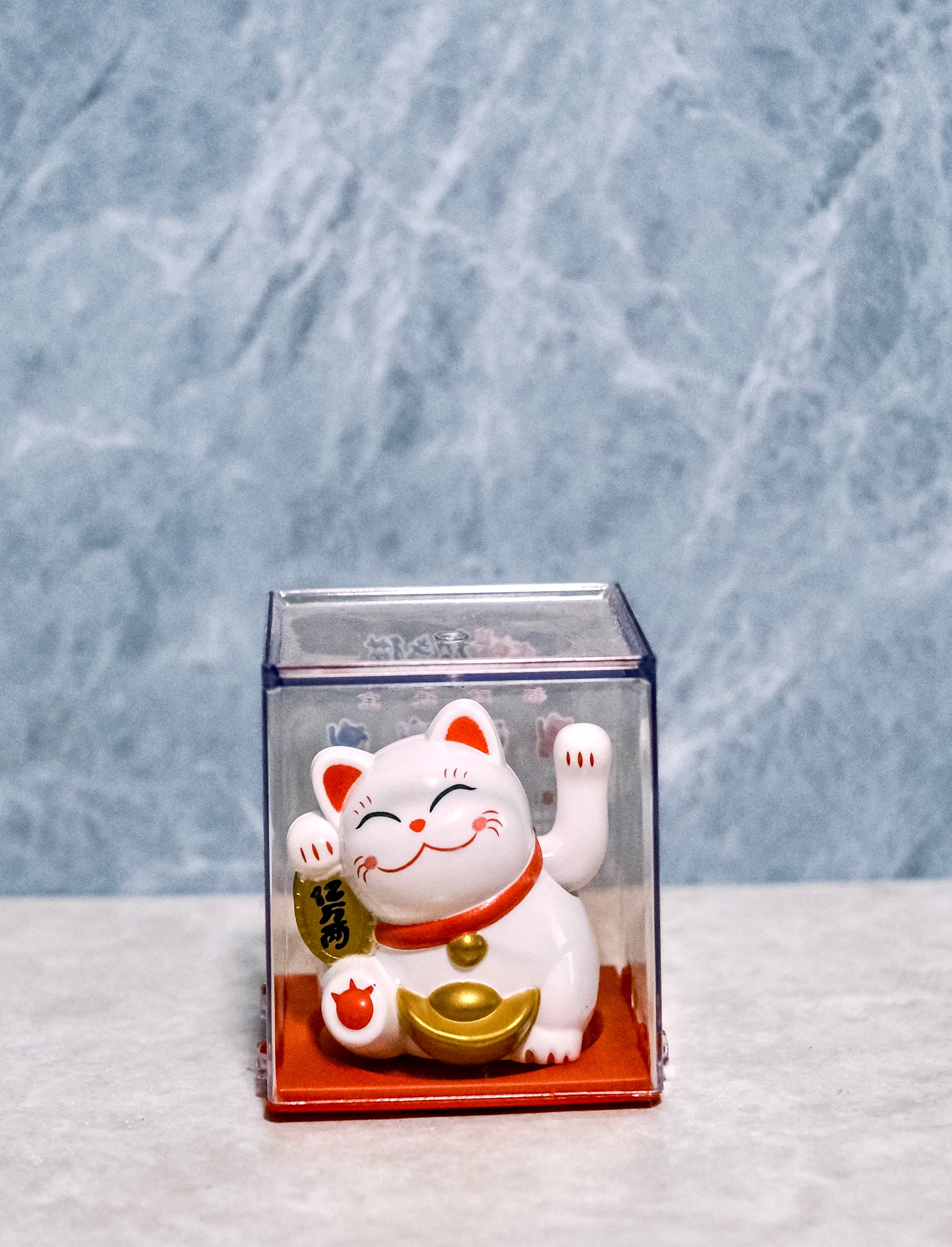 White Mini Lucky Fortune Cat