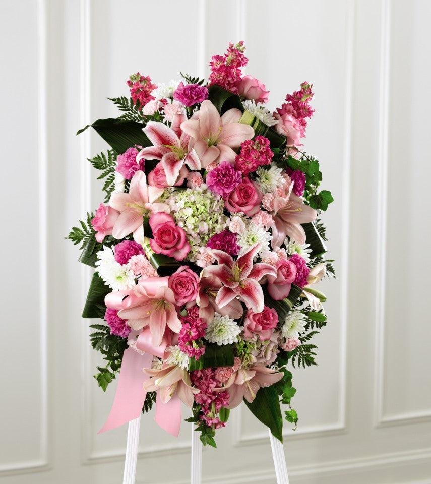 Strength and Wisdom Standing Spray - Four Seasons Floristry